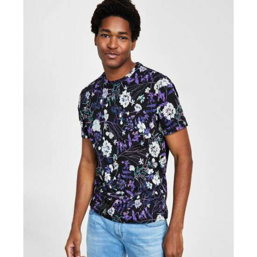 Men INC International Concepts | Best Sale Inc International Concepts Men'S Taslima Classic-Fit Short-Sleeve Floral T-Shirt, Created For Macy'S