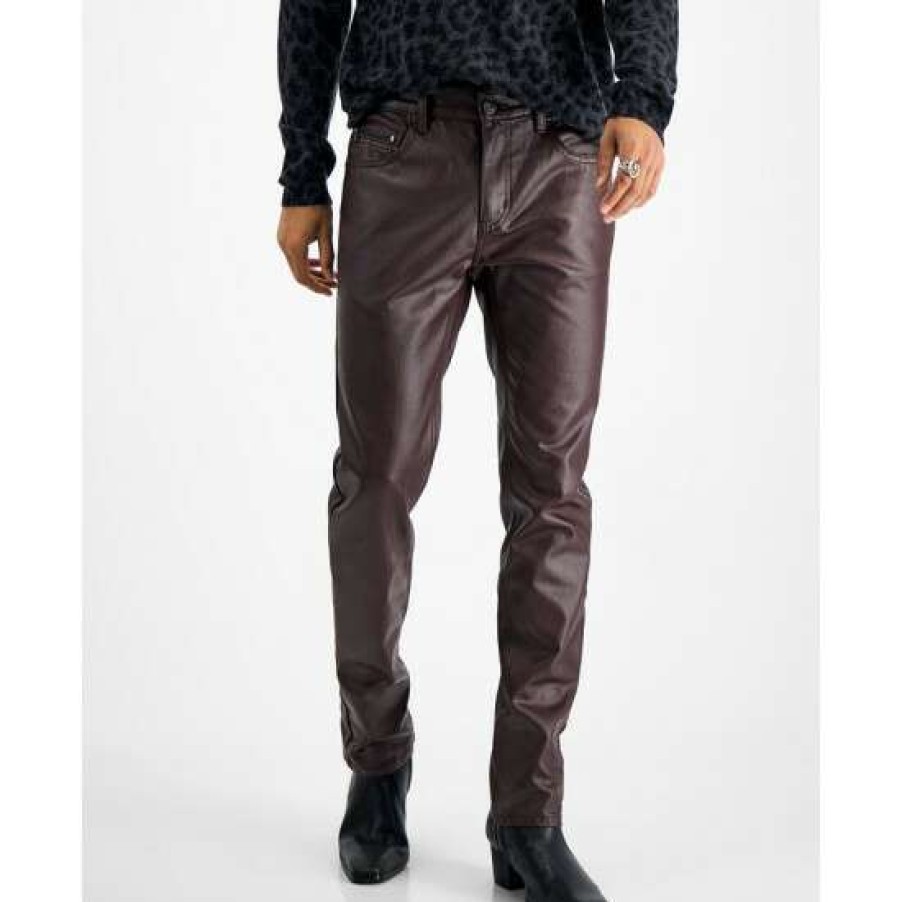 Women INC International Concepts | Coupon Inc International Concepts Men'S Skinny Fit Pleather Pants, Created For Macy'S Port