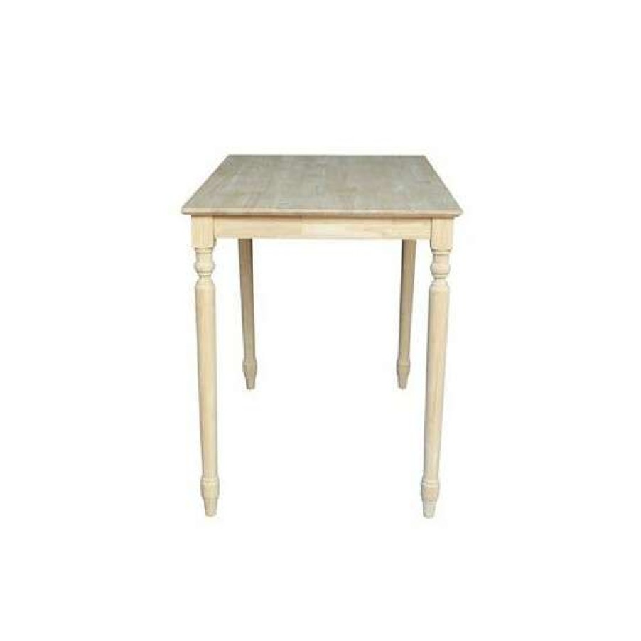 Furniture INC International Concepts | Best Sale International Concepts Solid Wood Top Table Turned Legs No Color