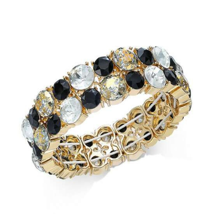 Jewelry & Watches INC International Concepts | Best Deal Inc International Concepts Gold-Tone Stone Stretch Bracelet, Created For Macy'S Multi