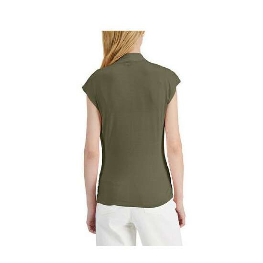 Women INC International Concepts | Best Deal Inc International Concepts Women'S Surplice V-Neck Top, Created For Macy'S Burnt Olive