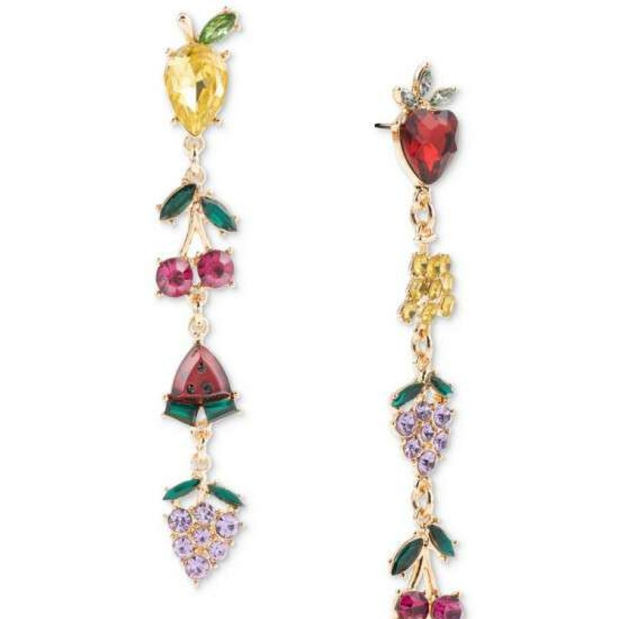 Jewelry & Watches INC International Concepts | Budget Inc International Concepts Gold-Tone Mixed Stone Fruit Linear Drop Earrings, Created For Macy'S Multi