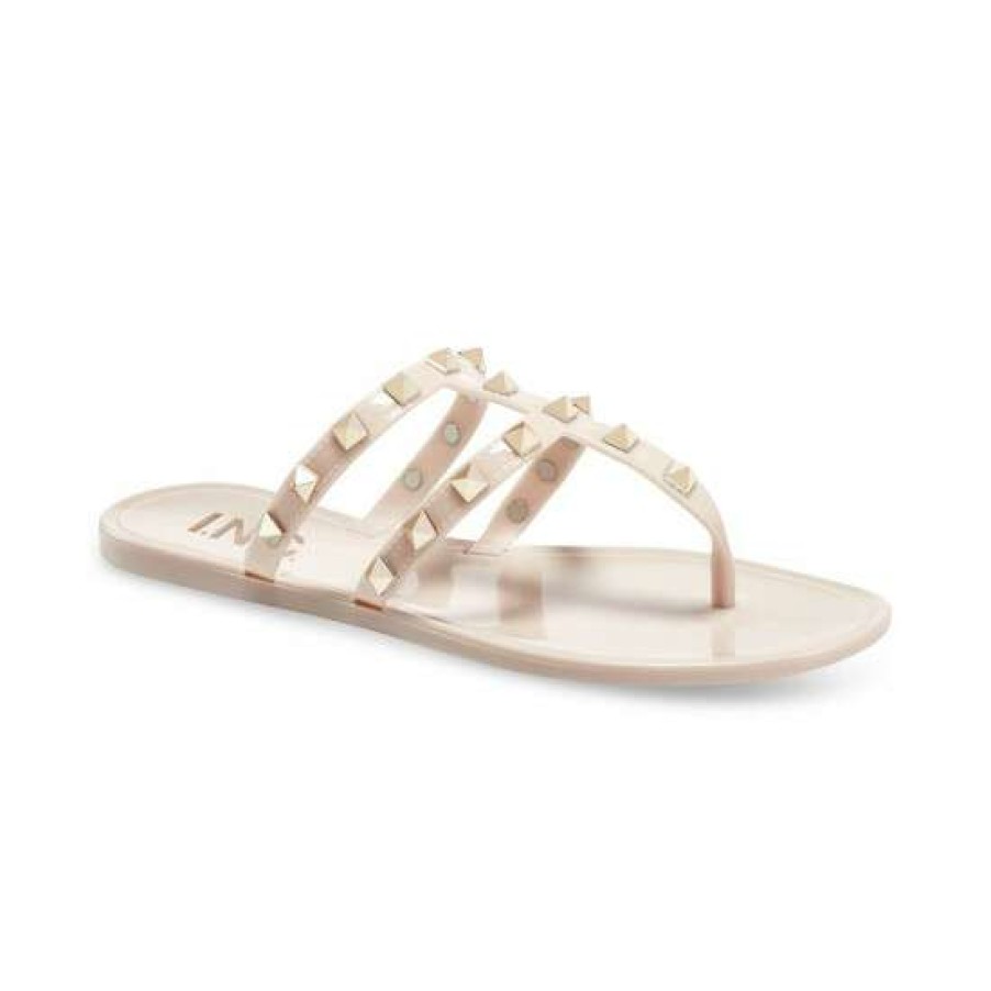 Shoes INC International Concepts | Top 10 Inc International Concepts Ellie Jelly Flat Sandals, Created For Macy'S Nude Stud