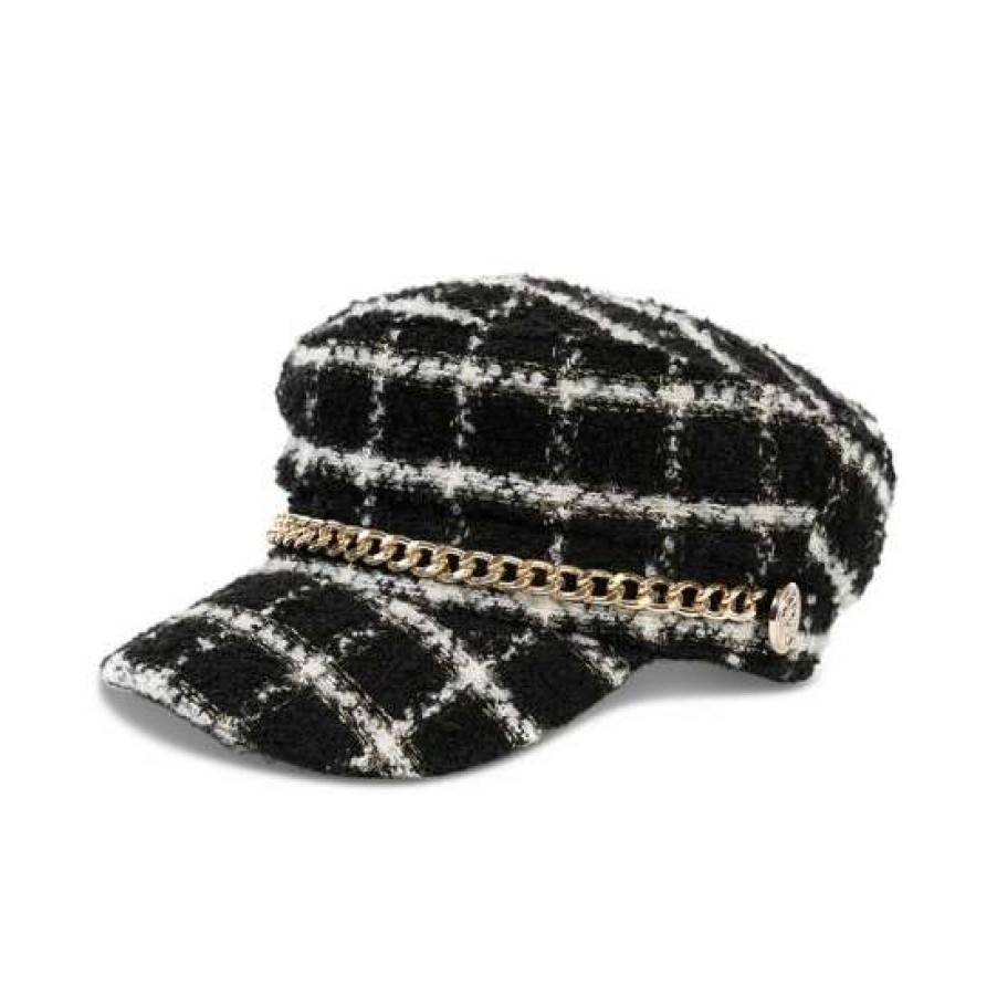 Handbags & Accessories INC International Concepts | Coupon Inc International Concepts Women'S Chain-Trim Plaid Conductor Hat, Created For Macy'S