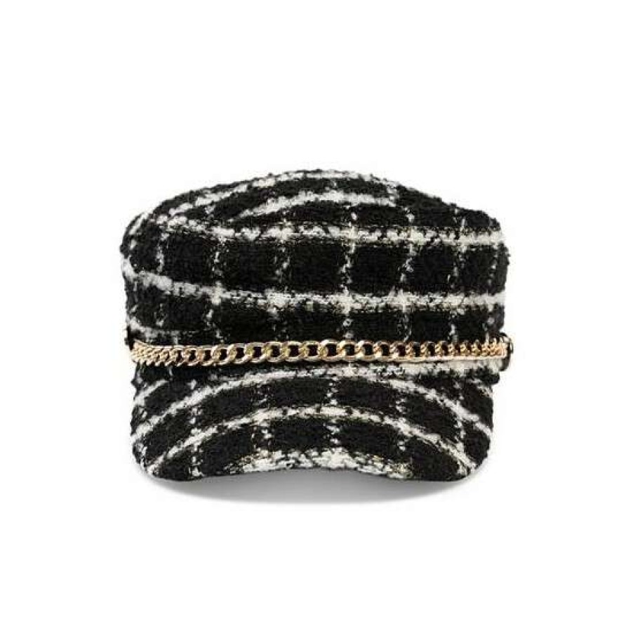 Handbags & Accessories INC International Concepts | Coupon Inc International Concepts Women'S Chain-Trim Plaid Conductor Hat, Created For Macy'S