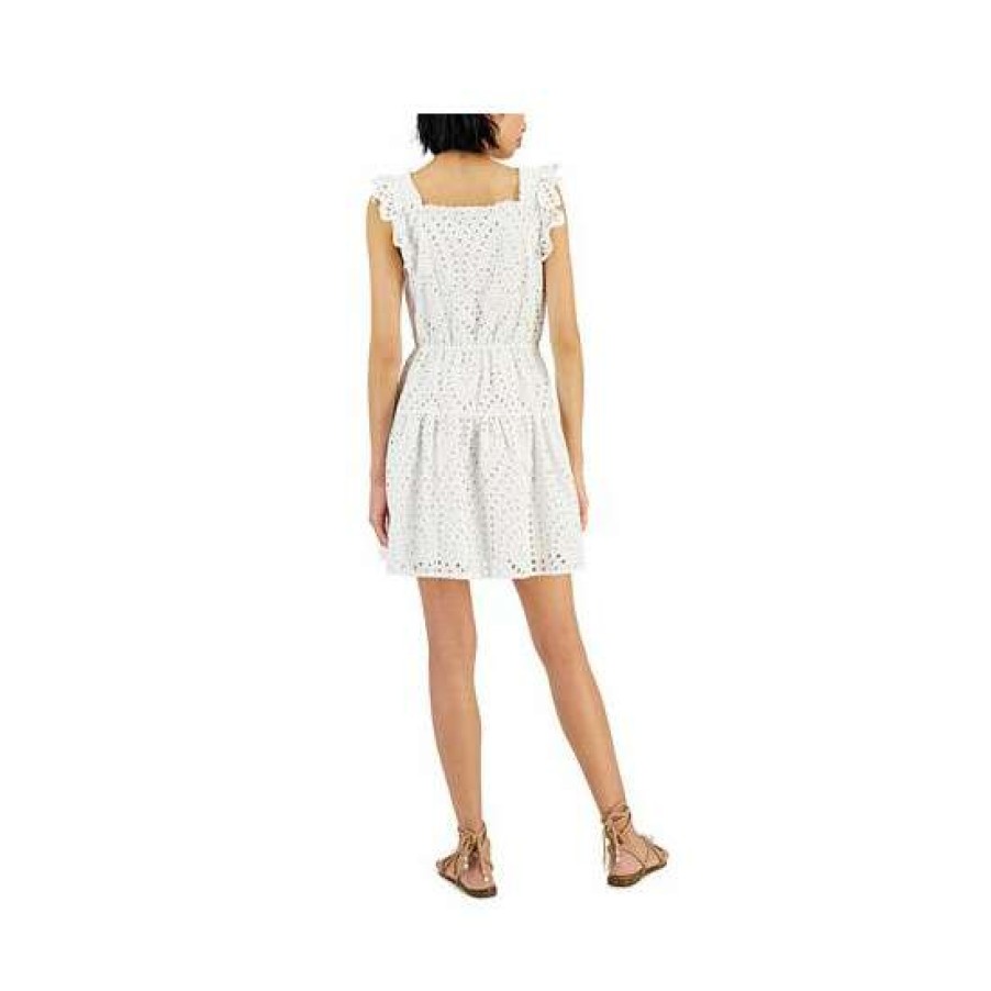 Women INC International Concepts | Hot Sale Inc International Concepts Women'S Eyelet Dress, Created For Macy'S Bright White