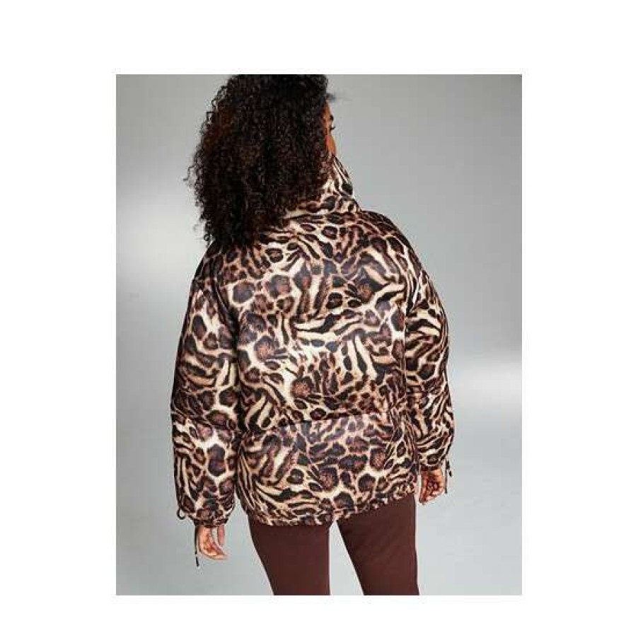 Women INC International Concepts | Best Pirce Inc International Concepts Ade Samuel For Inc Women'S Animal-Print Tie-Cuff Puffer Jacket, Created For Macy'S Bella Animal