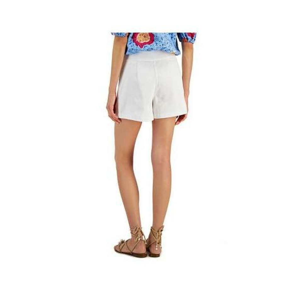 Women INC International Concepts | Coupon Inc International Concepts Women'S Pleated Shorts, Created For Macy'S Bright White