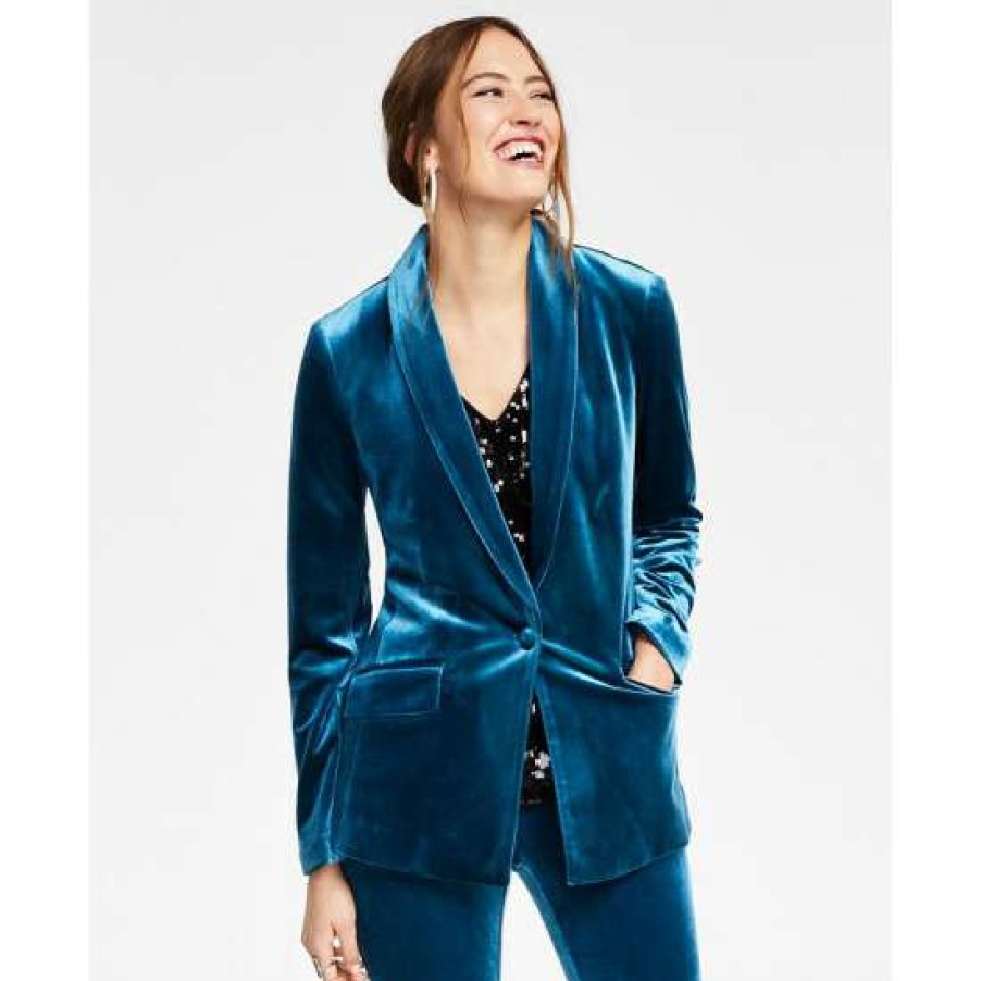 Women INC International Concepts | Best Sale Inc International Concepts Women'S Velvet Blazer, Created For Macy'S