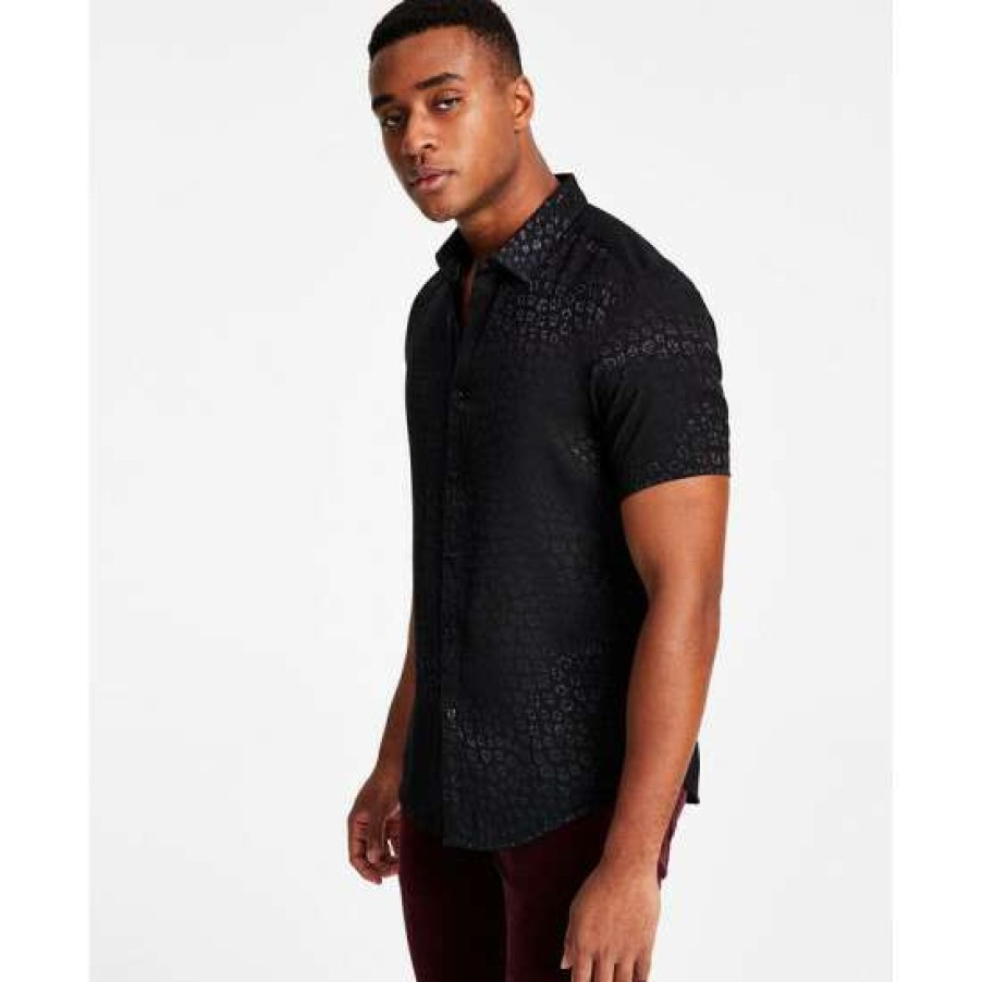 Men INC International Concepts | Deals Inc International Concepts Men'S Luca Regular-Fit Leopard-Print Shirt, Created For Macy'S