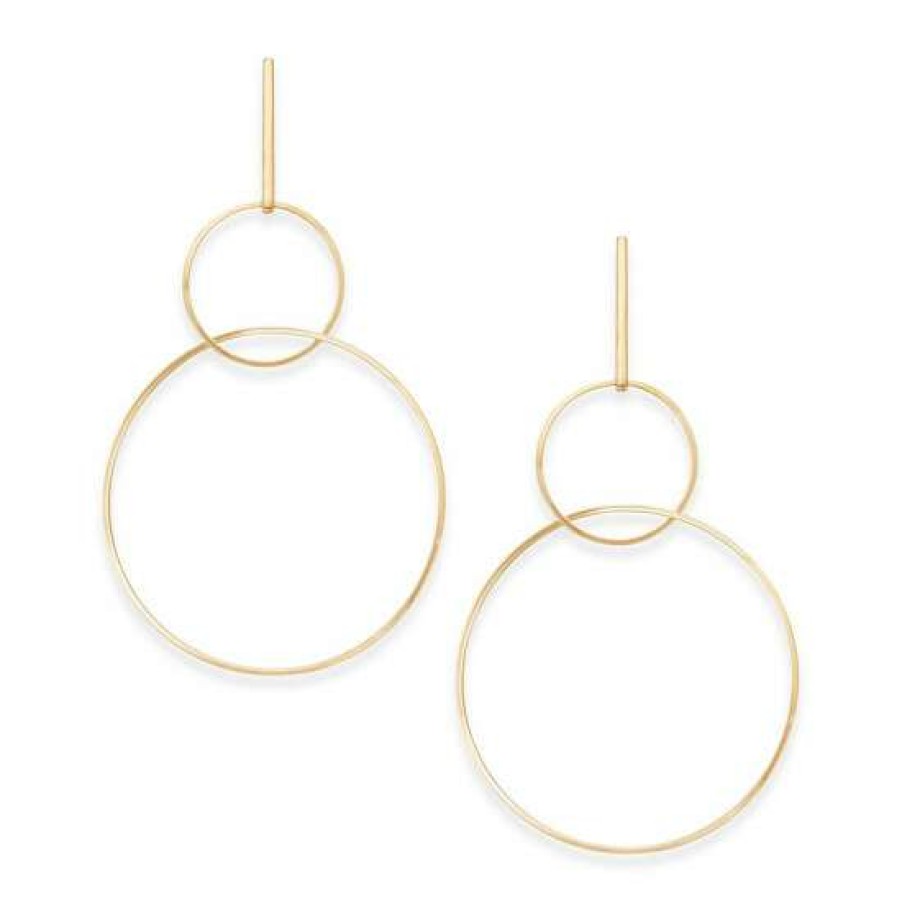 Jewelry & Watches INC International Concepts | Flash Sale Inc International Concepts Tone Interlocking Hoop Statement Earrings, Created For Macy'S Gold