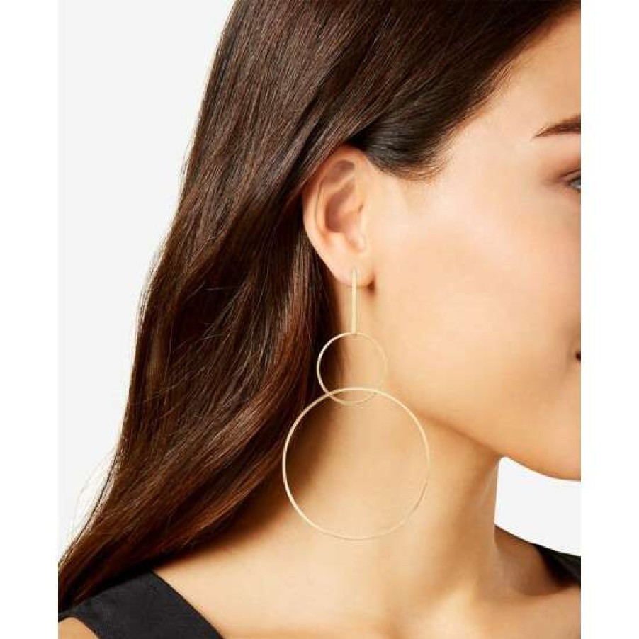 Jewelry & Watches INC International Concepts | Flash Sale Inc International Concepts Tone Interlocking Hoop Statement Earrings, Created For Macy'S Gold