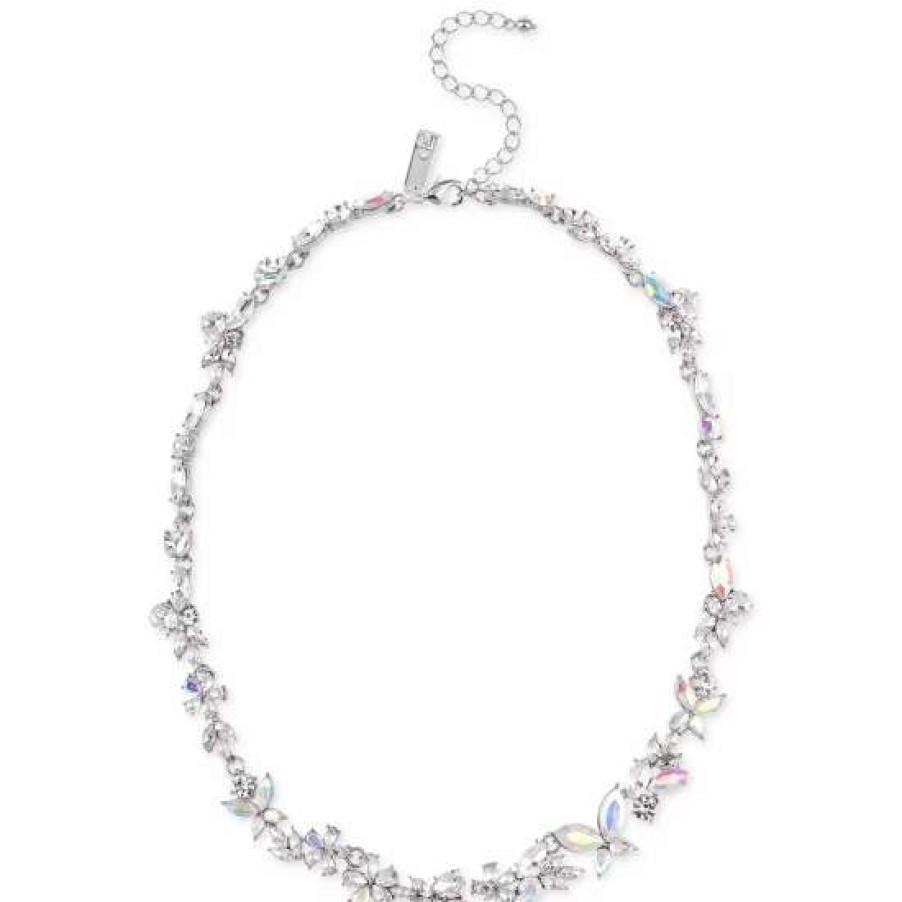 Jewelry & Watches INC International Concepts | Cheapest Inc International Concepts Tone Crystal Flower All-Around Statement Necklace, 17 + 3 Extender, Created For Macy'S Silver