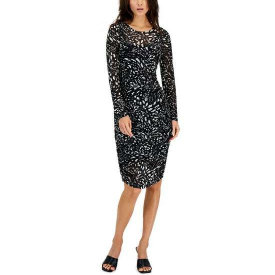 Women INC International Concepts | Budget Inc International Concepts Petite Printed Mesh Bodycon Dress, Created For Macy'S Ava Animal