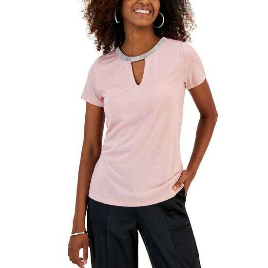 Women INC International Concepts | Best Pirce Inc International Concepts Women'S Embellished-Neck Keyhole Top, Created For Macy'S