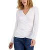 Women INC International Concepts | Flash Sale Inc International Concepts Women'S Side-Ruched Surplice Top, Created For Macy'S