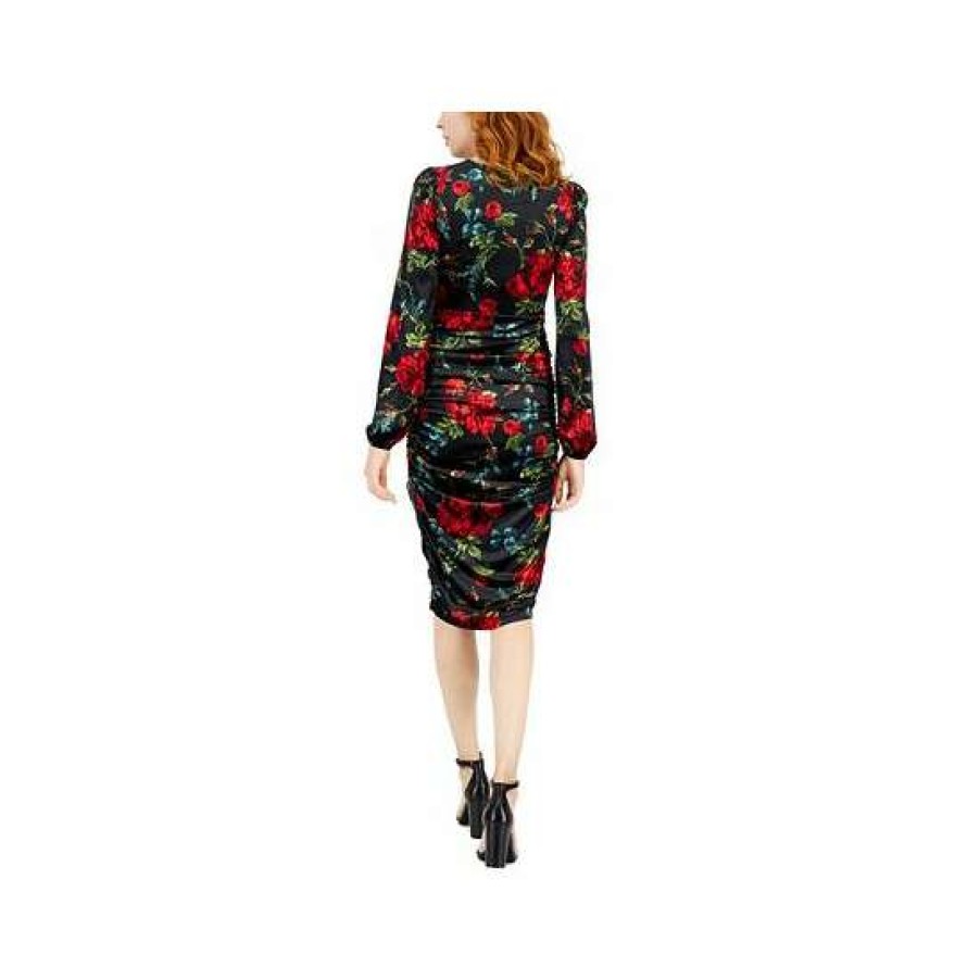 Women INC International Concepts | Budget Inc International Concepts Women'S Ruched Blouson-Sleeve Dress, Created For Macy'S Moody Floral A