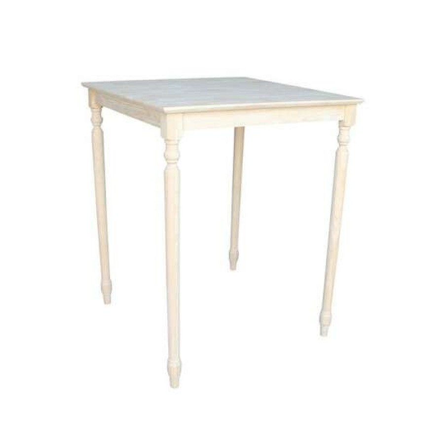 Furniture INC International Concepts | Cheap International Concepts Solid Wood Top Table Turned Legs No Color