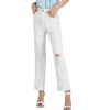 Women INC International Concepts | Discount Inc International Concepts Women'S High Rise Ripped Straight-Leg Jeans, Created For Macy'S White