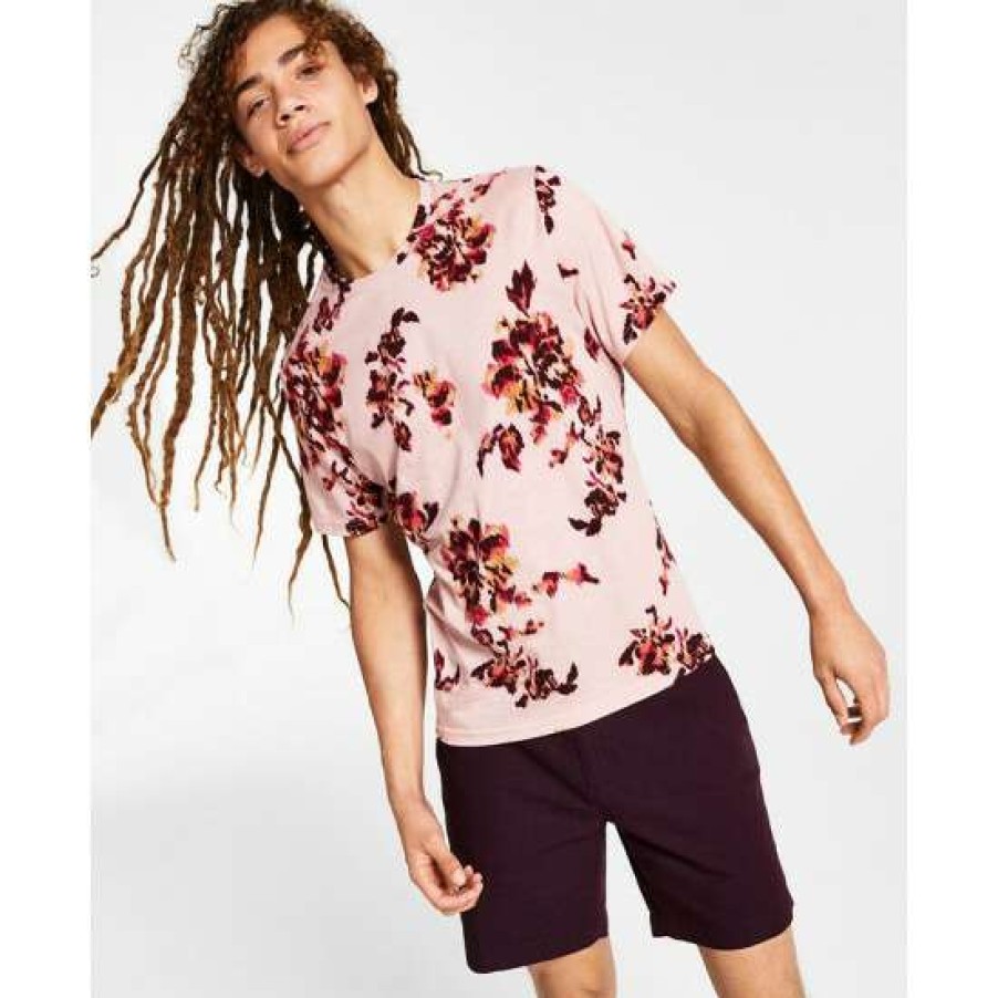 Men INC International Concepts | Best Sale Inc International Concepts Men'S Olene Floral-Print T-Shirt, Created For Macy'S