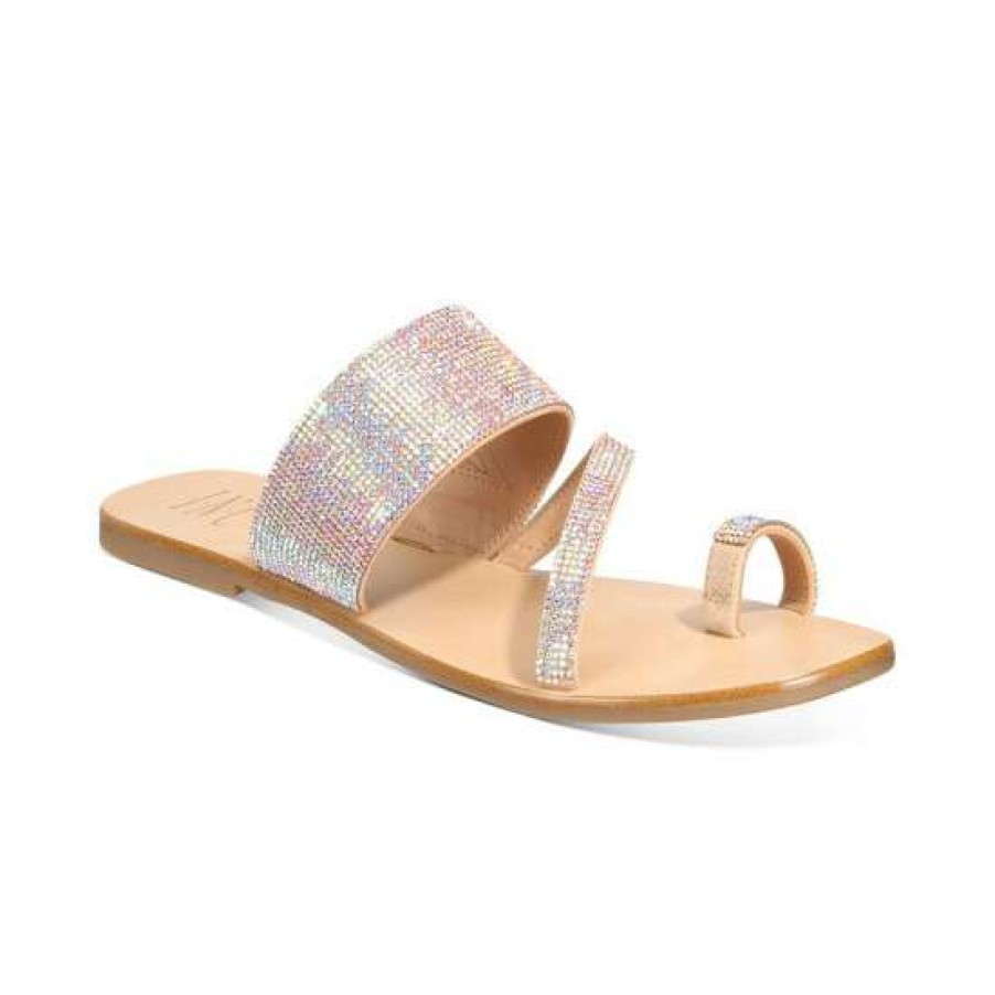 Shoes INC International Concepts | Top 10 Inc International Concepts Gianolo Embellished Toe-Ring Flat Sandals, Created For Macy'S Ab Crystal