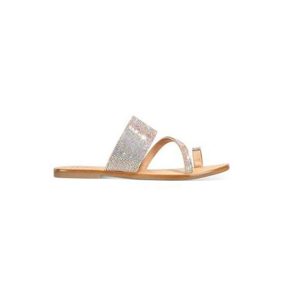 Shoes INC International Concepts | Top 10 Inc International Concepts Gianolo Embellished Toe-Ring Flat Sandals, Created For Macy'S Ab Crystal