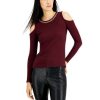 Women INC International Concepts | Promo Inc International Concepts I.N.C. International Concepts Petite Chain-Embellished Cold-Shoulder Top, Created For Macy'S