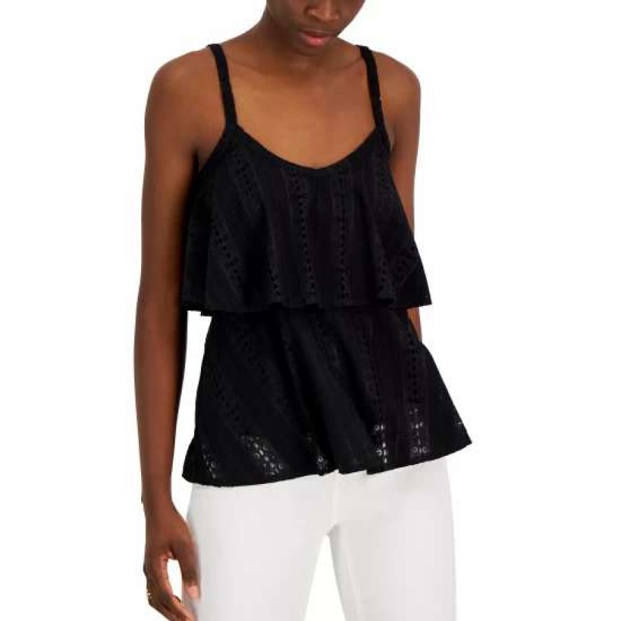 Women INC International Concepts | Best Deal Inc International Concepts Women'S Lace Eyelet Tank Top, Created For Macy'S