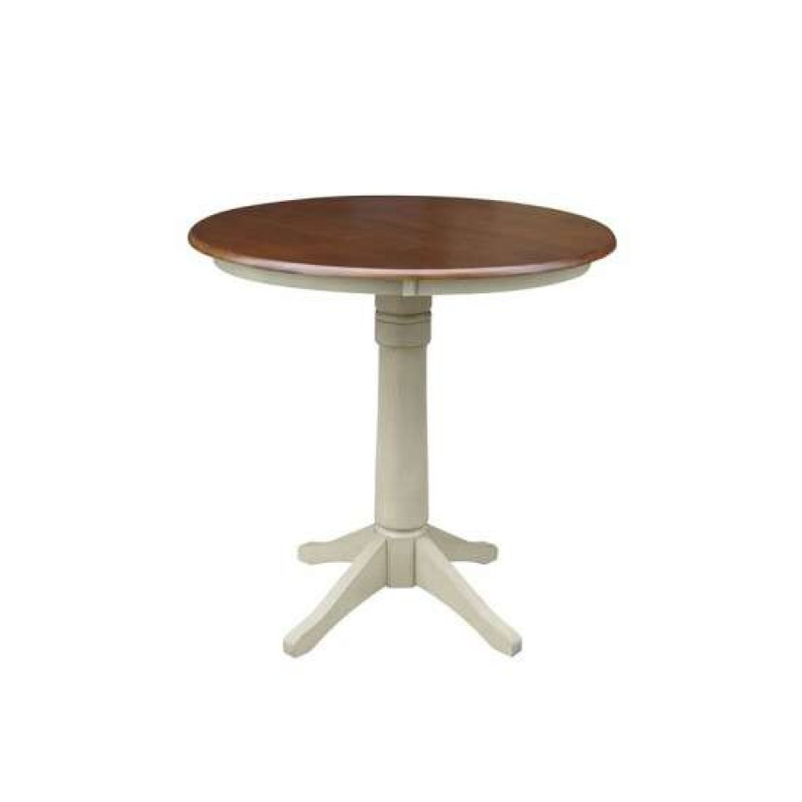 Furniture INC International Concepts | Budget International Concepts 36 Round Top Pedestal Table 34.9H Dark Brown