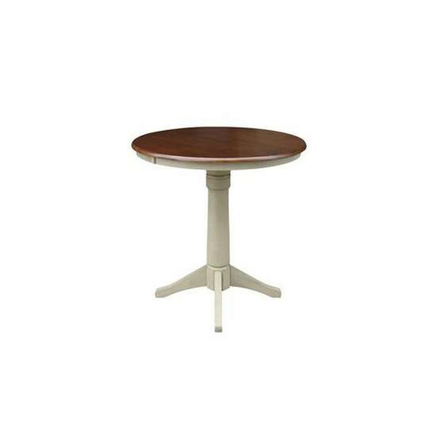 Furniture INC International Concepts | Budget International Concepts 36 Round Top Pedestal Table 34.9H Dark Brown