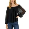 Women INC International Concepts | Deals Inc International Concepts Women'S Off-The-Shoulder Top, Created For Macy'S Deep Black