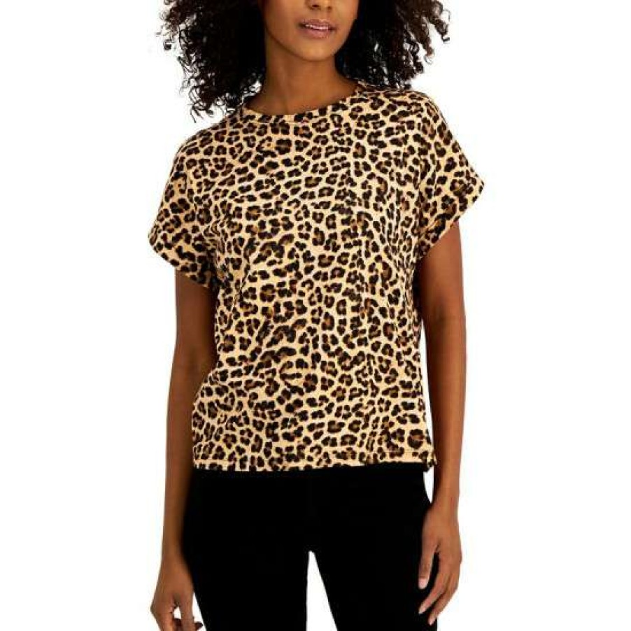 Women INC International Concepts | Best Reviews Of Inc International Concepts Women'S Boxy-Fit T-Shirt, Created For Macy'S Classic Cheetah