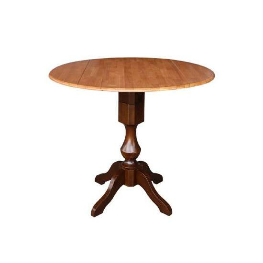 Furniture INC International Concepts | Flash Sale International Concepts International Concept 42 Round Dual Drop Leaf Pedestal Table