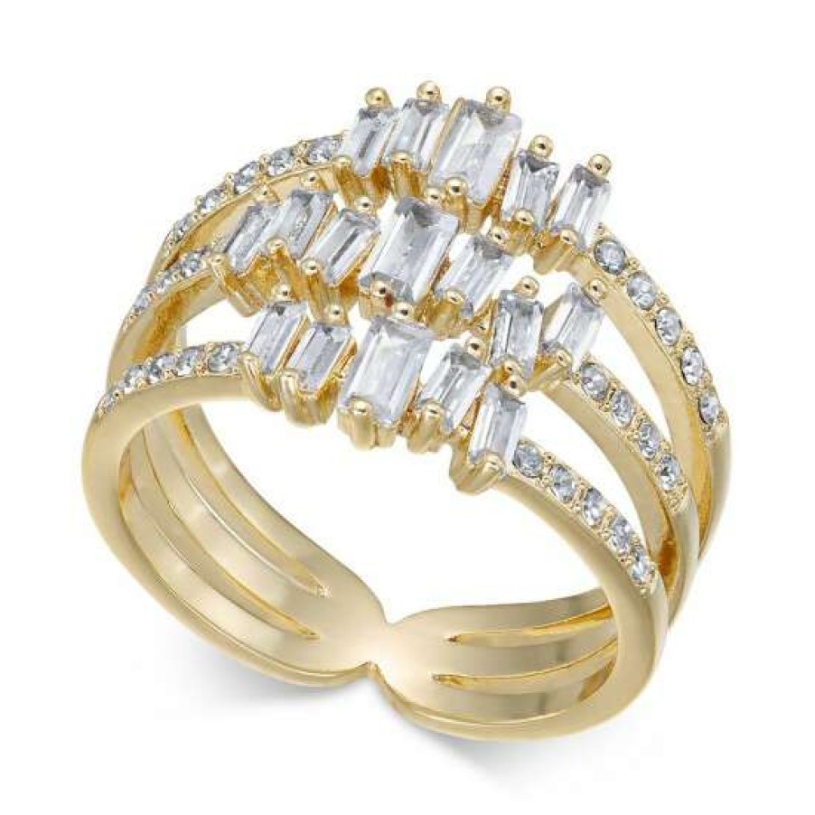 Jewelry & Watches INC International Concepts | Cheapest Inc International Concepts Tone Crystal Stack Ring, Created For Macy'S Gold