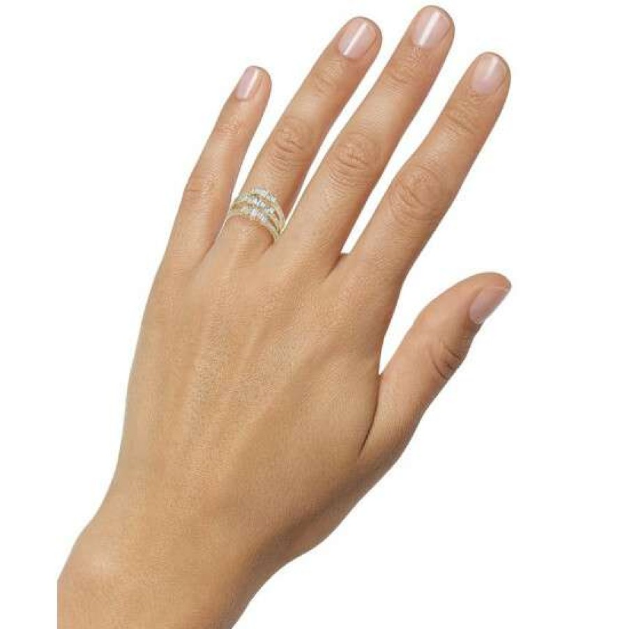 Jewelry & Watches INC International Concepts | Cheapest Inc International Concepts Tone Crystal Stack Ring, Created For Macy'S Gold