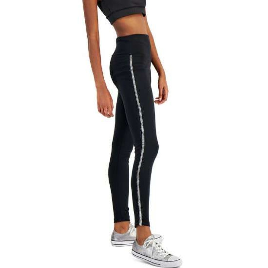 Women INC International Concepts | Best Pirce Inc International Concepts Women'S Side Embroidered Leggings, Created For Macy'S Deep Black