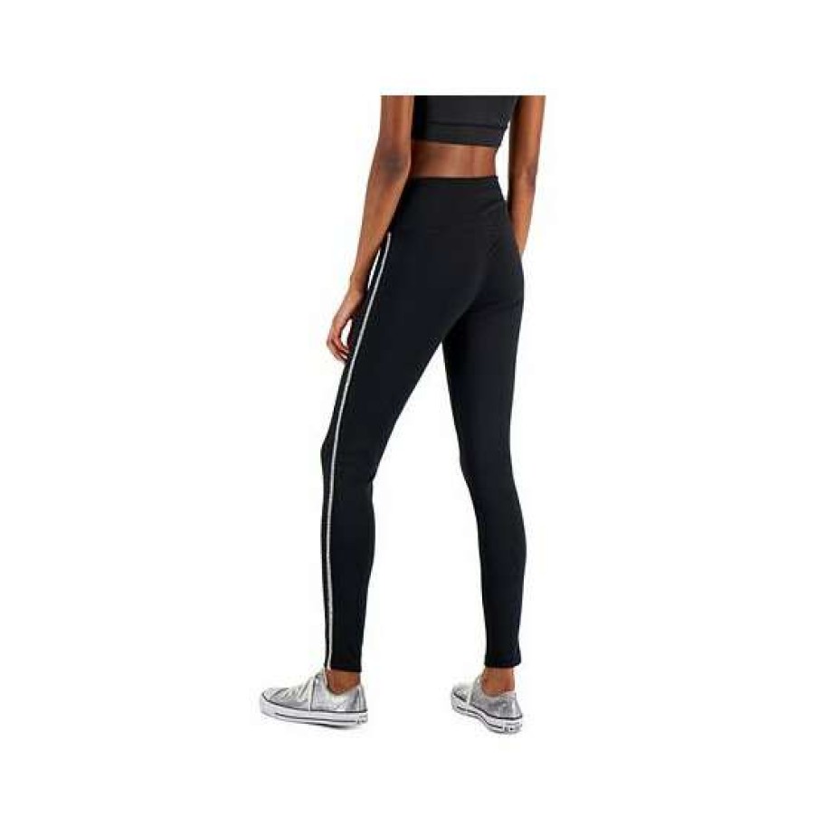 Women INC International Concepts | Best Pirce Inc International Concepts Women'S Side Embroidered Leggings, Created For Macy'S Deep Black