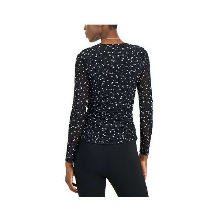 Women INC International Concepts | Coupon Inc International Concepts Petite Printed Side-Ruched Mesh Top, Created For Macy'S Riley Ditsy Floral