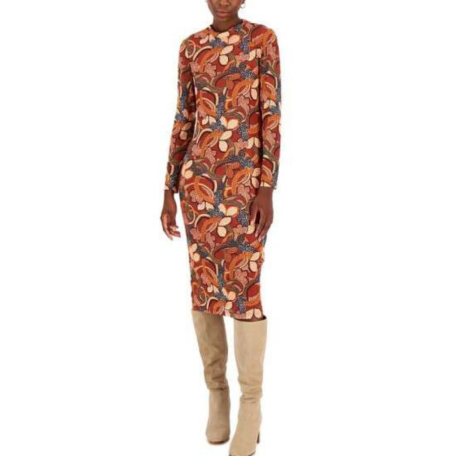 Women INC International Concepts | Outlet Inc International Concepts Inc Printed Midi Dress, Created For Macy'S Corten Combo