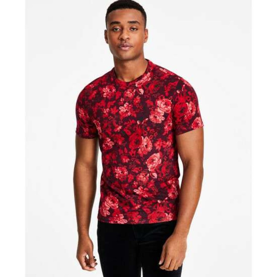 Men INC International Concepts | Best Sale Inc International Concepts Men'S Roscoe Floral Graphic T-Shirt, Created For Macy'S Port