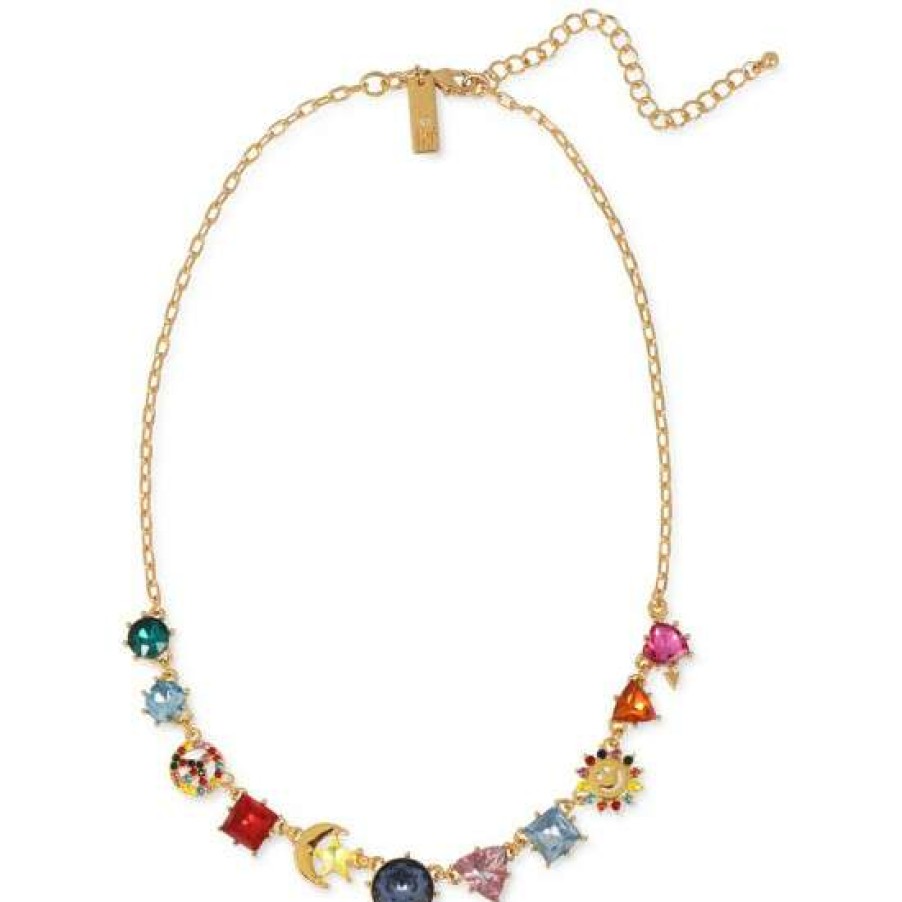 Jewelry & Watches INC International Concepts | Flash Sale Inc International Concepts Gold-Tone Color Crystal & Stone Mixed Charm Statement Necklace, 17 + 3 Extender, Created For Macy'S Multi