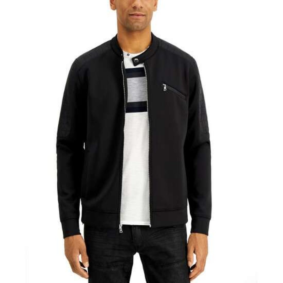 Men INC International Concepts | Discount Inc International Concepts Men'S Wilson Moto Jacket, Created For Macy'S Deep Black