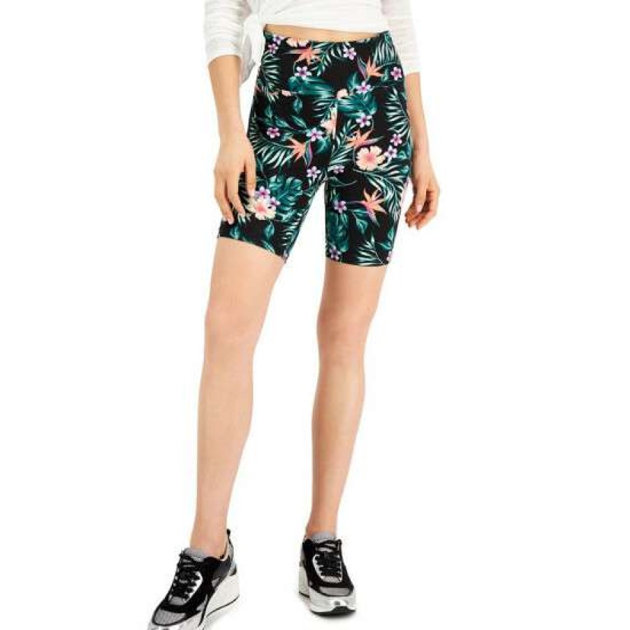 Women INC International Concepts | Best Pirce Inc International Concepts Tropical-Print Bike Shorts, Created For Macy'S Tropical Floral