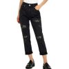 Women INC International Concepts | Hot Sale Inc International Concepts Petite Embellished Cropped Rip & Repair Boyfriend Jeans, Created For Macy'S Washed Black