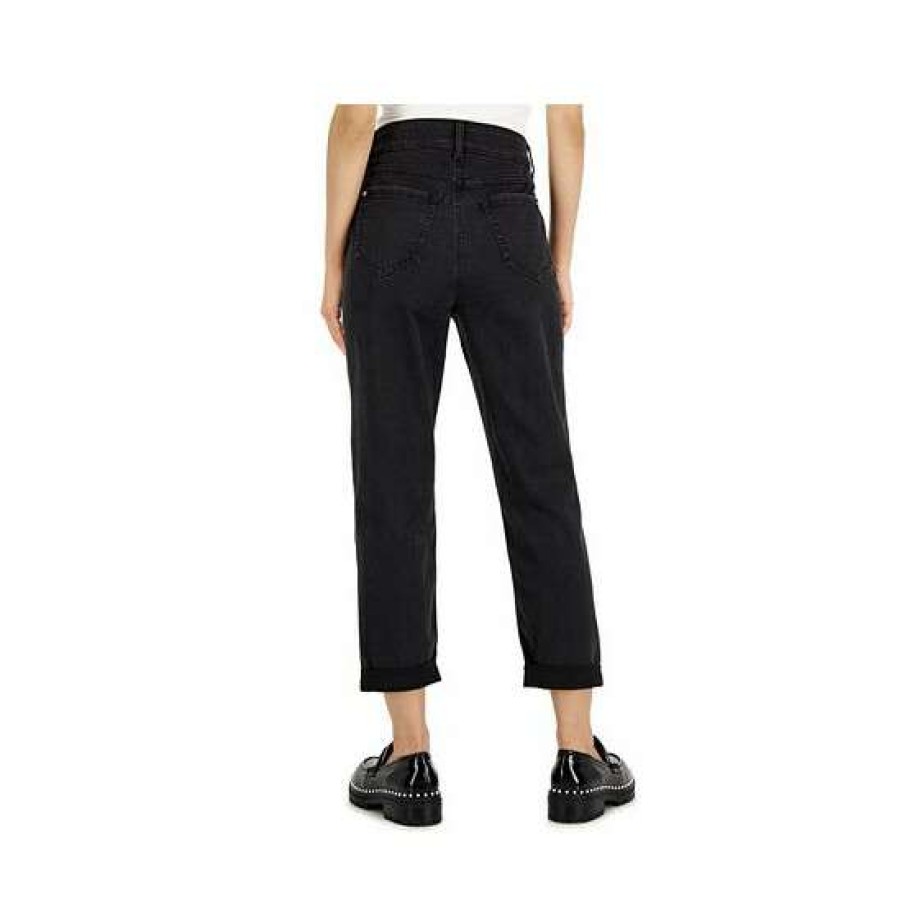 Women INC International Concepts | Hot Sale Inc International Concepts Petite Embellished Cropped Rip & Repair Boyfriend Jeans, Created For Macy'S Washed Black