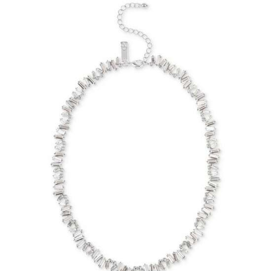 Jewelry & Watches INC International Concepts | Best Deal Inc International Concepts Silver-Tone Baguette-Crystal All-Around Statement Necklace, 16-1/2 + 3 Extender, Created For Macy'S Multi