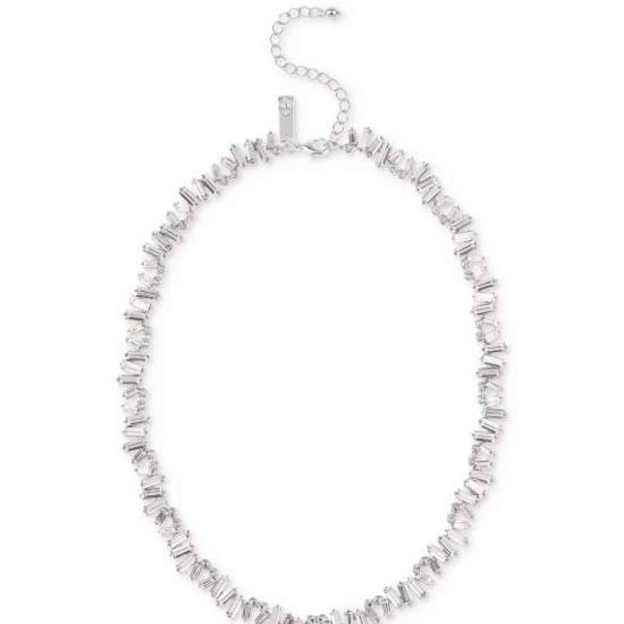 Jewelry & Watches INC International Concepts | Best Deal Inc International Concepts Silver-Tone Baguette-Crystal All-Around Statement Necklace, 16-1/2 + 3 Extender, Created For Macy'S Multi