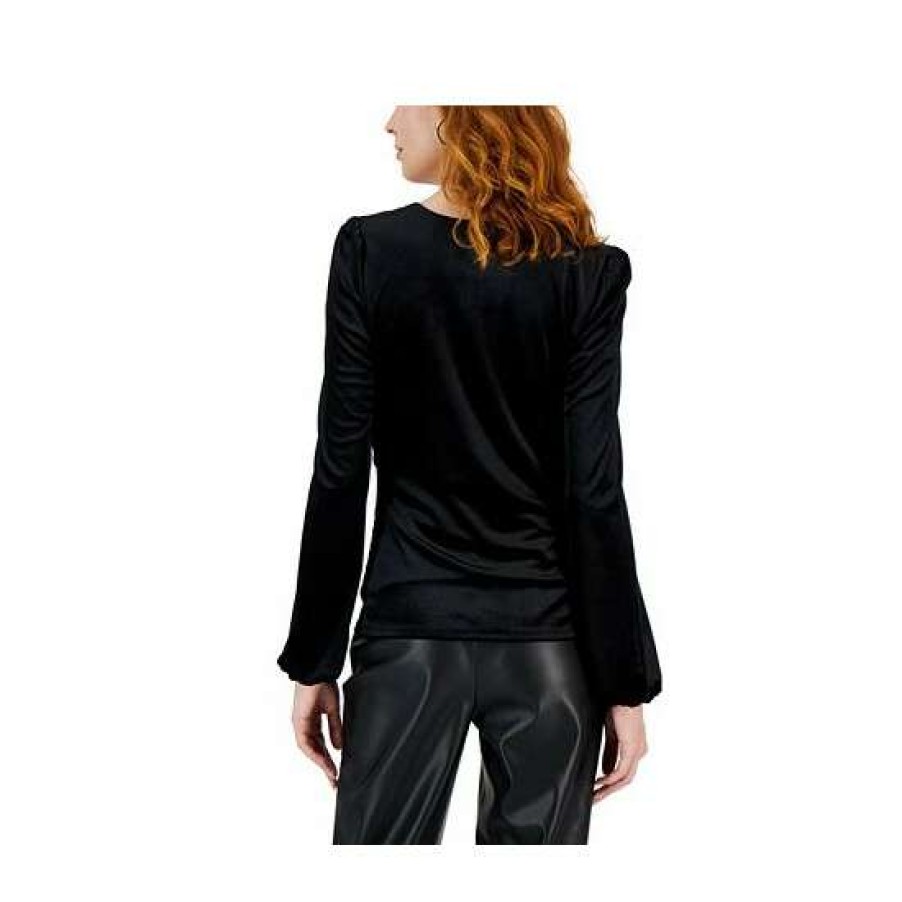 Women INC International Concepts | Best Deal Inc International Concepts Women'S Sweetheart-Neck Ruched Velvet Top, Created For Macy'S Deep Black