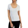 Women INC International Concepts | Promo Inc International Concepts Women'S Heather Scoop-Neck T-Shirt, Created For Macy'S Heather Belle Grey