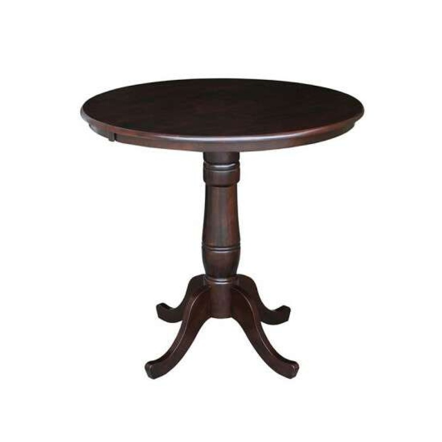 Furniture INC International Concepts | Brand New International Concepts 36 Round Top Pedestal Table 34.9H Coffee Bean